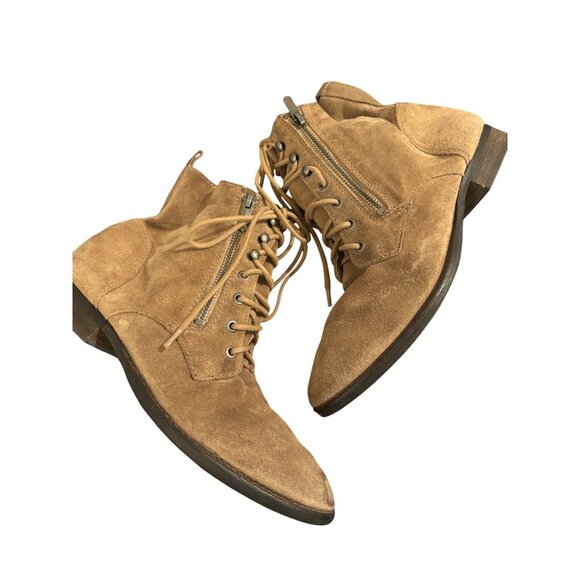 Sam Edelman Mackay Womens Size 9 Brown Nubuck Combat Style Ankle Boots - Picture 5 of 16